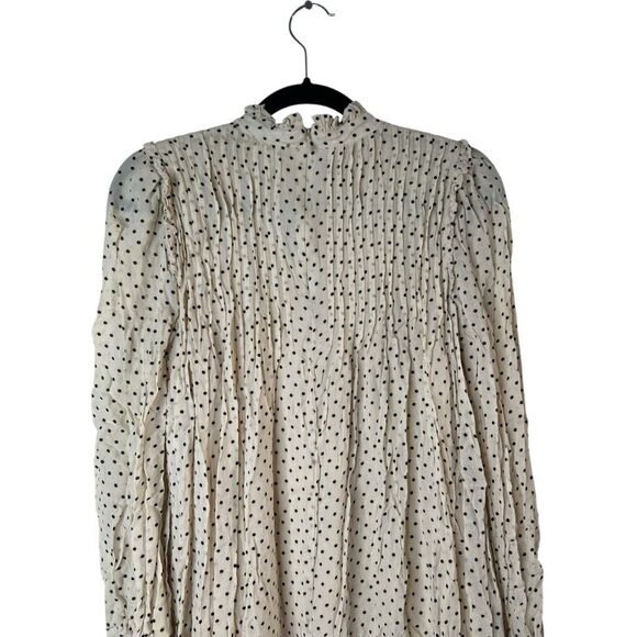 Ganni Revolve Printed Georgette Mini Dress polka Dot Size EU 36 US NWOT - Picture 6 of 9